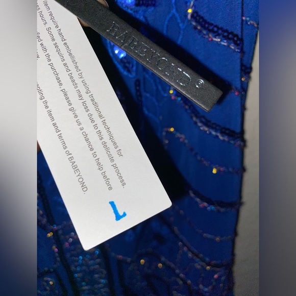 Blue Babeyond Women’s 1920’s Flapper Dress - Picture 4 of 5